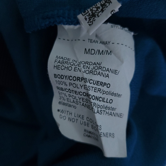 Under Armour ColdGear Loose Golf Sweater Fleece Pullover Quarter Zip Blue Medium - Picture 4 of 4